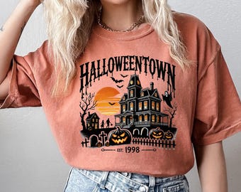 Halloweentown Shirt, Comfort Colors Halloween Tshirt, Retro Halloweentown T-Shirt, Halloweentown University Tees, Halloween Crewneck Gifts