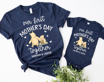 First Mothers Day Tshirt, Mommy and Me Shirts, New Mom Gift, Our First Mothers Day Shirt, Mothers Day Matching Outfit, Mom Baby T-Shirt