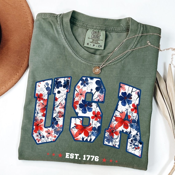 Floral USA Png, Retro America Png, 4th Of July PNG, 4th Of July Sublimation Design, America Coquette Png, Patriotic Png, Girly png