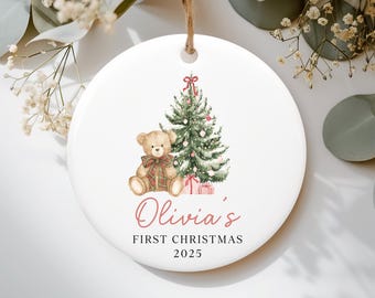 Personalized Baby's First Christmas Ornament, Baby Name Ornament, New Baby Gift, Baby Keepsake, Custom Baby Girl Ornament