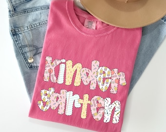 Comfort Colors® Kindergarten Teacher Shirt, Kindergarten Shirt, Kinder Crew, Kinder Garten Teacher Back to School Shirts, Pre-K Teacher