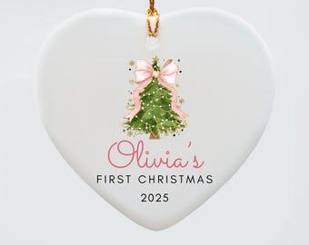 Personalized Baby's First Christmas Ornament, Baby Name Ornament, New Baby Gift, Baby Keepsake, Custom Baby Ornament, Baby Girl Ornament
