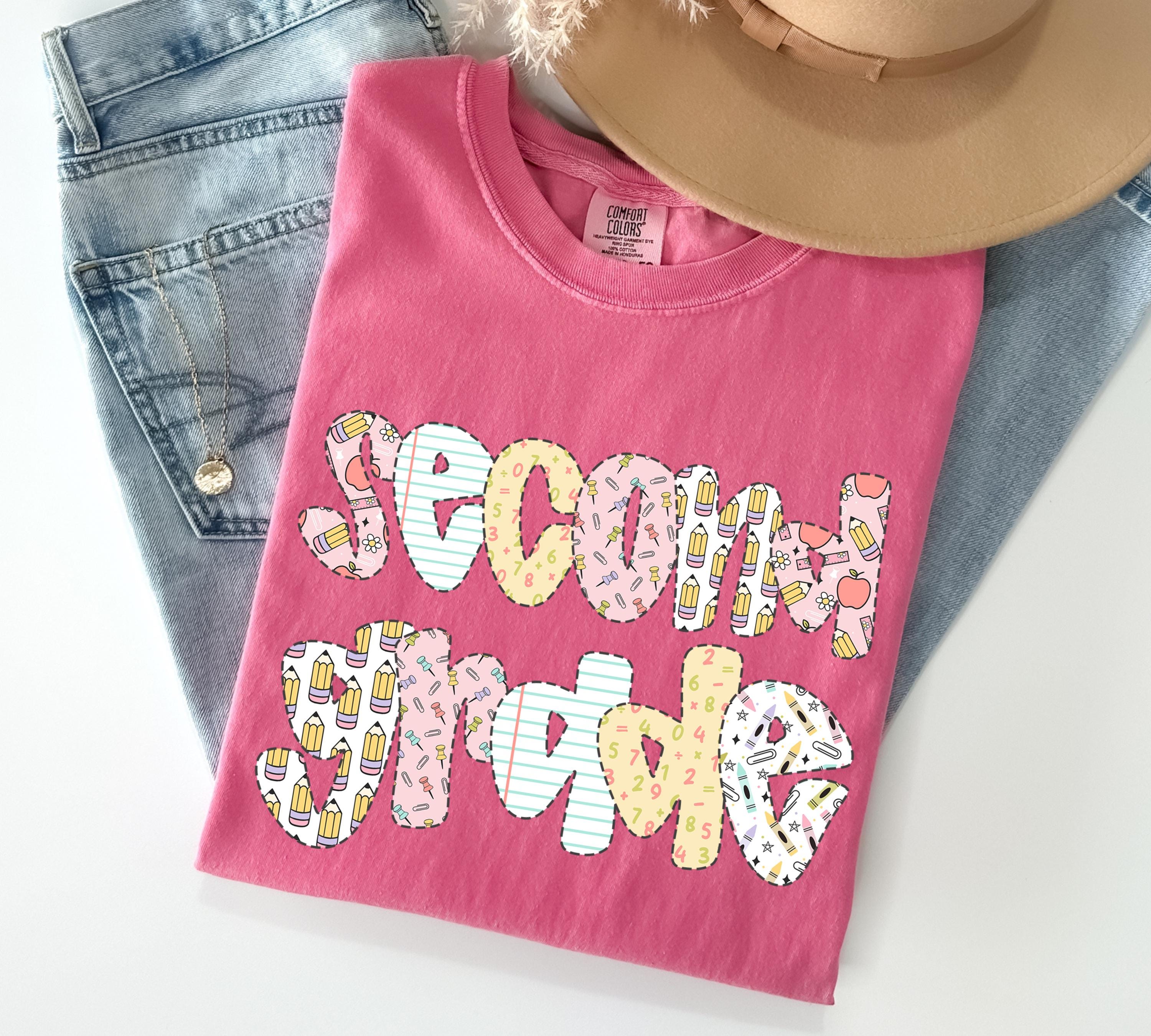 Comfort Colors® Second Grade Teacher Shirt, Floral 2nd Grade Teacher Shirt, Second Grade Teacher Tshirt, Elementary Teacher Shirts