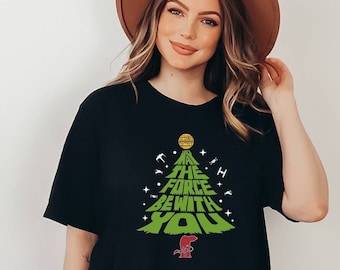 Star Wars Christmas T-shirt, Mandalorian Shirt, May The Force Be With You, Disney Shirt, Christmas Shirt, Star Wars Gift For Christmas