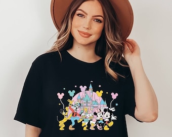 Disney T-shirt, Retro Cartoon Tee, Mickey and Friends, Goofy Shirt, Pluto Shirt, Disney Characters, Mickey Mouse, Minnie Mouse Shirt