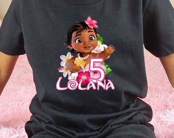 Personalized Disney Moana Birthday Girl Shirt, Custom Princess Moana T-shirt, Ocean Party Tee, Disney Kids Birthday Outfit, Special Gift