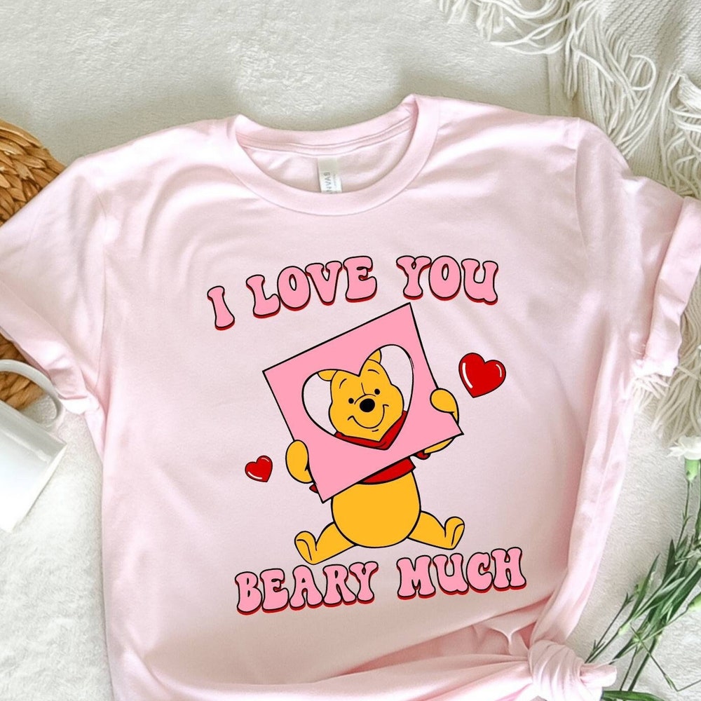 I Love You T-Shirt, Valentines Day Shirt, Pooh Shirt, Disney Sweatshirt, Heart Shirt, Retro Cartoon Shirt, Vintage Shirt, Love Shirt Onlytee