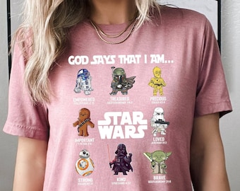 God Says That I Am T-shirt, Star Wars Shirt, Disney Shirt, Faith Shirt, Religious Quotes, Darth Vader Tee, Storm Trooper Shirt, Disney Gifts