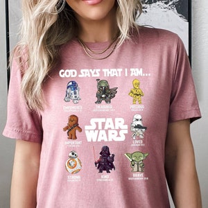 God Says That I Am T-shirt, Star Wars Shirt, Disney Shirt, Faith Shirt, Religious Quotes, Darth Vader Tee, Storm Trooper Shirt, Disney Gifts