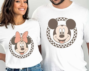 Retro Disney T-shirts, Disney Couple Shirt, Mickey Mouse Sweatshirt, Cartoon Shirt, Minnie Mouse Tee, Vintage Vibes Shirt, Honeymoon Shirt