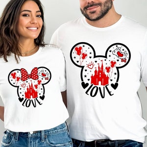 Mickey Love Shirt, Minnie Love Shirt, Disney Couple Tees, Honeymoon Shirt, Valentines Day Shirt, Couple Trip Shirts, Disneyworld Shirt