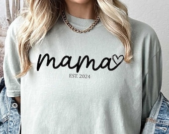 Mama T-shirt, Comfort Colors, Personalized Gift For Mom, Mothers Day Shirt, Nana Shirt, Gigi Shirt, Auntie Shirt, Personalized Shirt