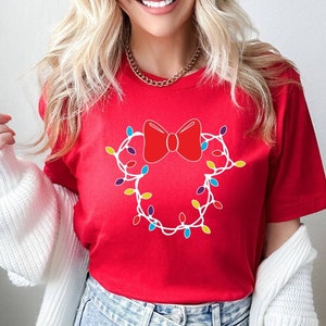 Minnie Mouse T-shirt, Christmas Shirt, Disney Shirt, Vacation Shirt, Holiday Shirt, Christmas Lights, Disneyworld Shirt, Family Xmas Tee image 1