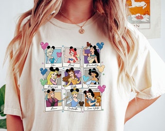 Retro Princesses Shirt, Disney Princess Shirt, Disney Shirt, Balloon Shirt, Disney Trip Shirt, Belle Shirt, Tiana Shirt, Comfort Colors