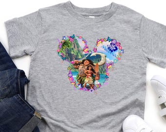 Moana And Maui Mickey Ears Kids Shirt, Disney Moana Family T-shirt, Princess Moana Tee, Moana Birthday Outfit, Island Vacation Gift