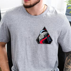 Artemis II Crew Patch T-shirt, Space Mission Shirt, Lunar Orbit Rocket Tee, Moon Mission Design, Launch Day Art, Gift For Science Fans