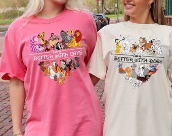 Disney Cat Shirt, Disney Dog Tee, Life Is Better With Cats, Pet Love Shirt, Disney Trip Shirt, Disneyland Dog Lovers, Disneyworld Birthday