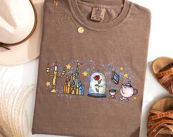 Disney Shirt, Castle Tee, Colorful Disneyland Shirt, Cute Woman Shirt, Comfort Colors Tshirt, Cool Holiday Shirt, Gifts for Girlfriend
