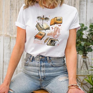 Fourth Wing Shirt, Iron Flame Bookish Tee, Romantic Fantasy Book Shirt, Dragon Book Shirt, Onyx Storm Reader Gift, Book Lover Aesthetic Tee image 2