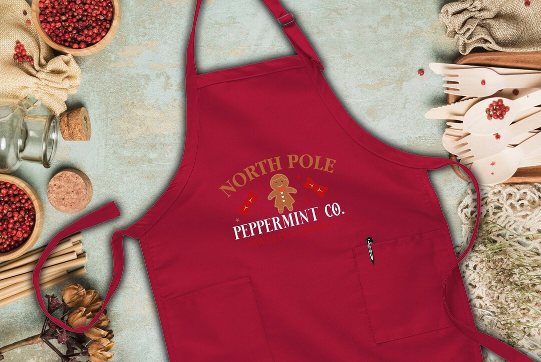 Christmas Apron, Cute Cookie Apron, Baking Christmas, Happy New Year