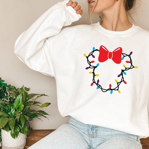 Minnie Mouse T-shirt, Christmas Shirt, Disney Shirt, Vacation Shirt, Holiday Shirt, Christmas Lights, Disneyworld Shirt, Family Xmas Tee image 3