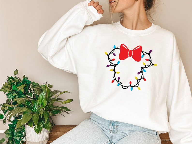 Minnie Mouse T-shirt, Christmas Shirt, Disney Shirt, Vacation Shirt, Holiday Shirt, Christmas Lights, Disneyworld Shirt, Family Xmas Tee image 3