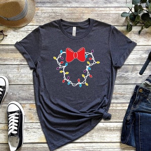 Minnie Mouse T-shirt, Christmas Shirt, Disney Shirt, Vacation Shirt, Holiday Shirt, Christmas Lights, Disneyworld Shirt, Family Xmas Tee image 4
