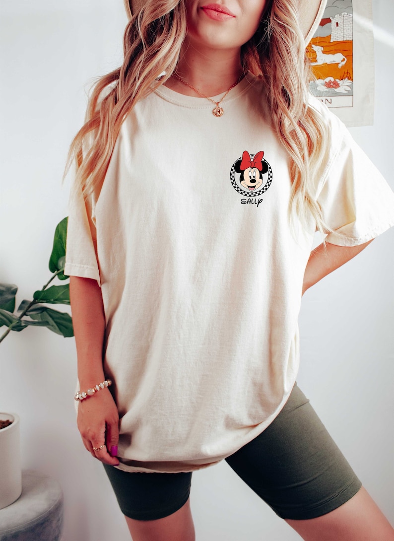 Personalized Minnie Mouse T-shirt, Disney Shirt, Comfort Colors, Name Shirt, Custom Disney Tee, Personalized Gift For Her, Disneyworld Shirt image 1