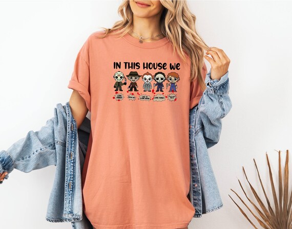 Halloween Shirt, In This House We Tee, Spooky T-Shirt, Halloween Season Shirt, Horror Movie Tee, Scary Shirt, Ghost Tshirt, Comfort Colors