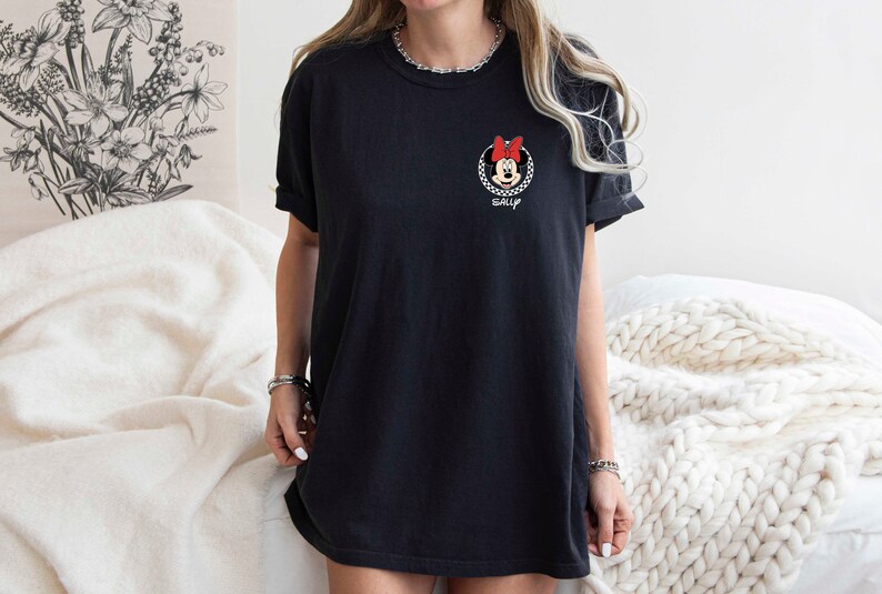 Personalized Minnie Mouse T-shirt, Disney Shirt, Comfort Colors, Name Shirt, Custom Disney Tee, Personalized Gift For Her, Disneyworld Shirt image 3