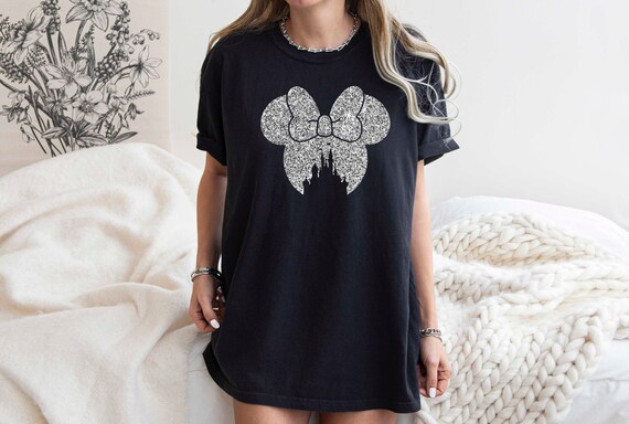 Minnie Mouse T-shirt, Disneyworld Shirt, Birthday Girl Tee, Faux Glitter Shirt, Comfort Colors, Disney Mom Tee, Mickey and Minnie