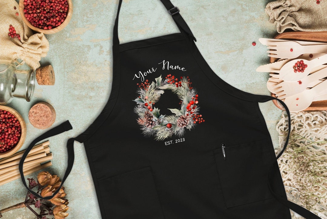 Christmas Apron, Personalized Aprons, Gift for Christmas, Family Dinner