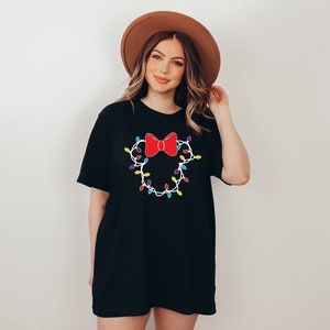 Minnie Mouse T-shirt, Christmas Shirt, Disney Shirt, Vacation Shirt, Holiday Shirt, Christmas Lights, Disneyworld Shirt, Family Xmas Tee image 2