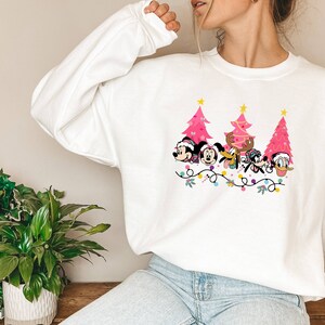 Disney Christmas Shirt, Cozy Winter Shirt, Mickey Mouse Shirt, Minnie Mouse Shirt, Xmas Party Shirt, Daisy Shirt, Retro Disney Shirts image 4