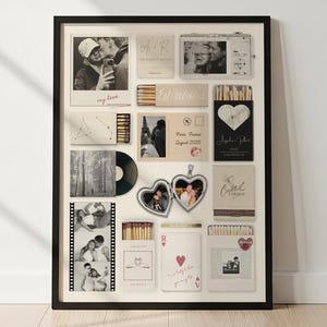DIY Matchbook Poster: Custom Matchbox Art (Editable Canva Template, Digital) - Anniversary Gift For Boyfriend And Girlfriend | 750+ Elements