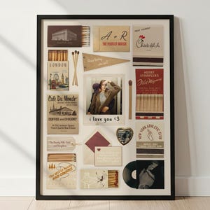 DIY Matchbook Poster: Custom Matchbox Art (Editable Canva Template, Digital) | Anniversary Gift For Boyfriend And Girlfriend | 750+ Elements