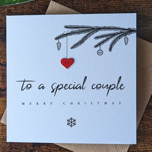 Christmas Card for COUPLE, To A Special Couple Christmas Card, Personalised Card for Couple , Handmade Card