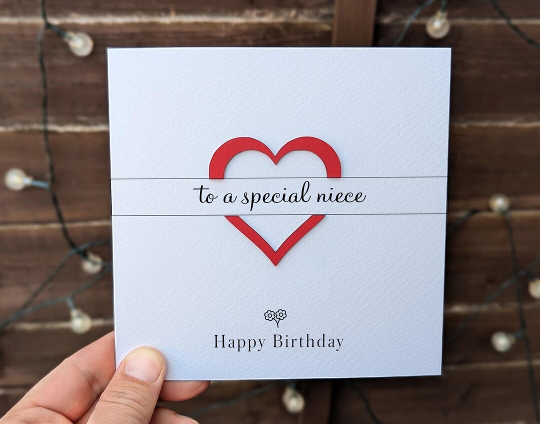 Personalised Birthday Card for Niece – Handmade Card - Etsy UK