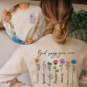 God Says You Are Christian Bible Verse Shirt, Floral Bible Quotes Tee, Christian Jesus Tee,Faith Tee,Jesus Tee,Religious Tee