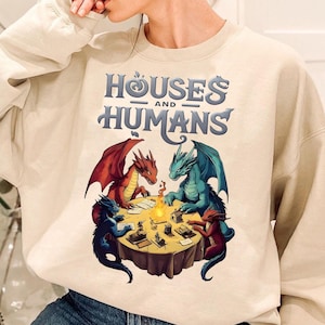 Houses and Humans D&D Shirt, Dungeons and Dragons Gift, Funny DND Shirts, Dnd Houses And Humans Parody, Vintage Retro 90s DND Tee
