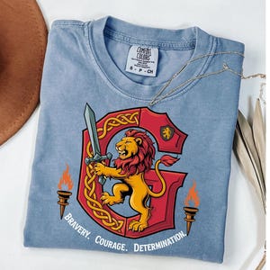 Wizarding House Shirt, Wizard School Tee, Wizard School Brave Lion House, Magical Book Shirt,Magic School Shirt,Fantasy World Shirt