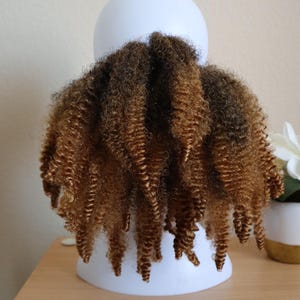 Springy Afro Twist Curl 16 inch Scrunchie Elastic Band Ponytail Extension Natural Hair - 2T1B/27