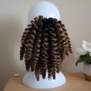 Fluffy Wand Curl 8 inch Scrunchie Elastic Band Ponytail Extension Natural Hair - OT27
