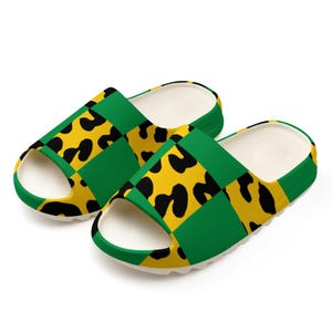 Checkered Animal Print EVA Slippers | Yeezy Style Slides | Unisex Summer Sandals | Lightweight Slip-On Shoes image 6