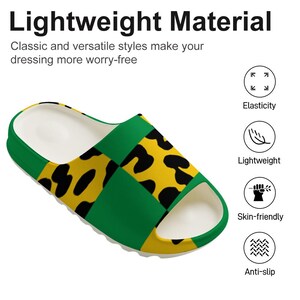 Checkered Animal Print EVA Slippers | Yeezy Style Slides | Unisex Summer Sandals | Lightweight Slip-On Shoes image 3