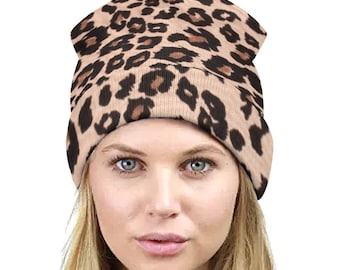 Leopard Beanie | Lightweight Animal Print Hat for Women & Men