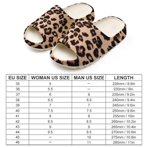 Leopard Print EVA Slides | Yeezy Style Slippers | Unisex Animal Print Sandals | Comfortable Summer Slip-Ons image 7