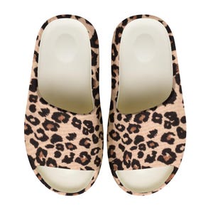 Leopard Print EVA Slides | Yeezy Style Slippers | Unisex Animal Print Sandals | Comfortable Summer Slip-Ons image 6