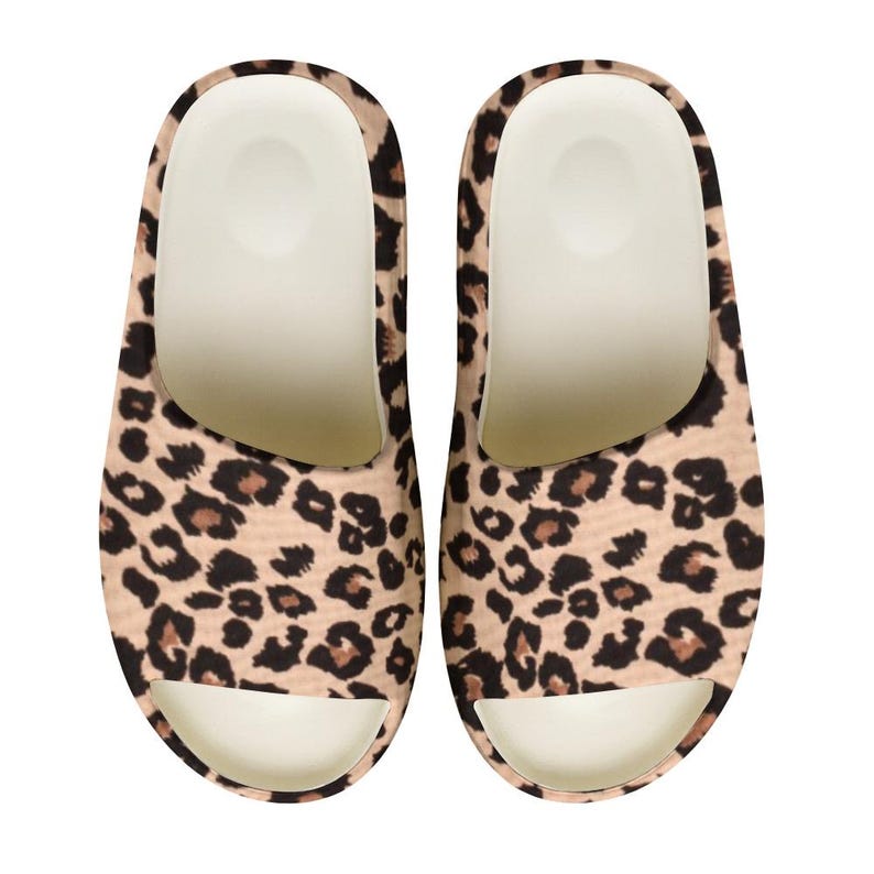 Leopard Print EVA Slides | Yeezy Style Slippers | Unisex Animal Print Sandals | Comfortable Summer Slip-Ons image 6