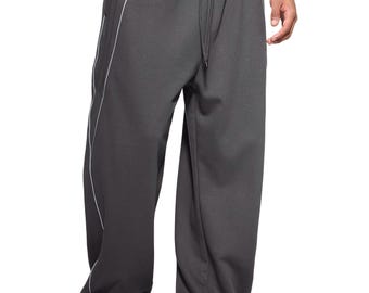 Pantalones deportivos unisex con rayas reflectantes / Pantalones de chándal de pierna recta / Pantalones casuales modernos / Prenda esencial con cintura elástica